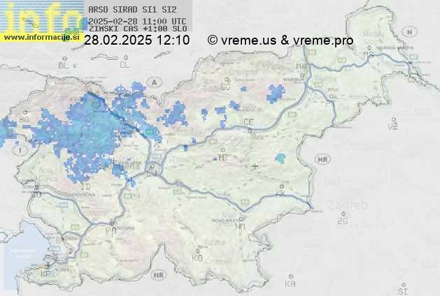 Radarska karta padavin