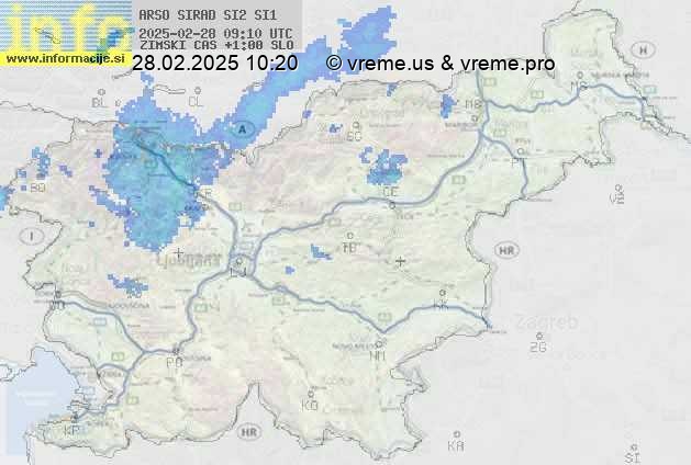 Radarska karta padavin