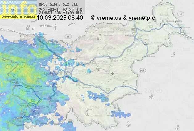 Radarska karta padavin