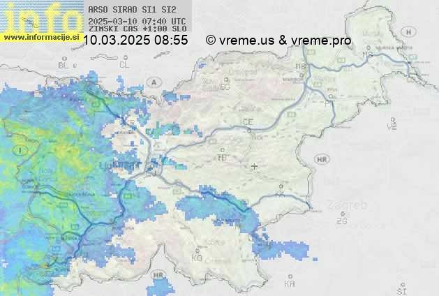 Radarska karta padavin