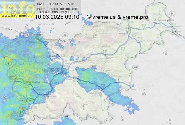 Radarska karta padavin