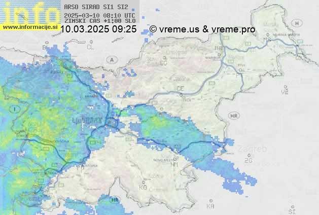 Radarska karta padavin