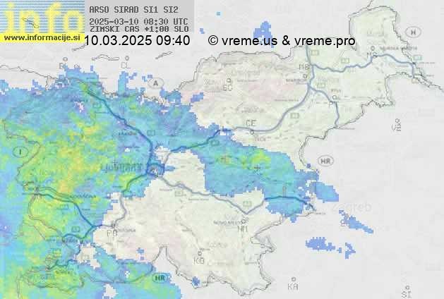 Radarska karta padavin