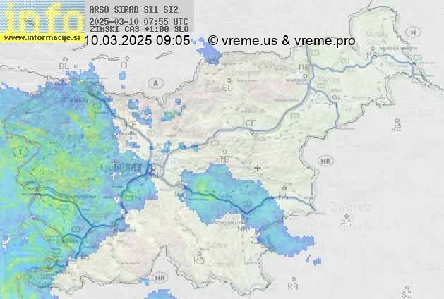 Radarska karta padavin