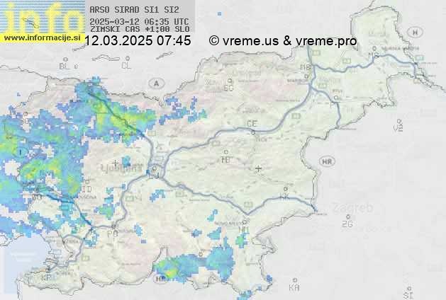 Radarska karta padavin