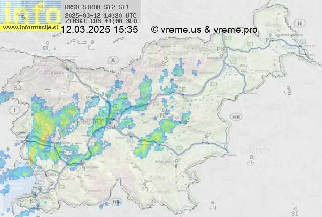 Radarska karta padavin