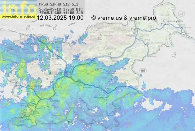 Radarska karta padavin