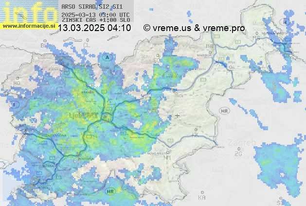 Radarska karta padavin