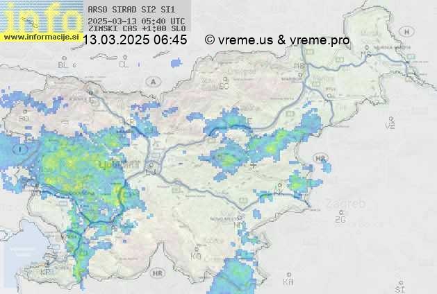 Radarska karta padavin