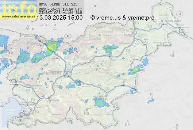 Radarska karta padavin