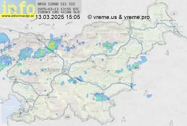 Radarska karta padavin