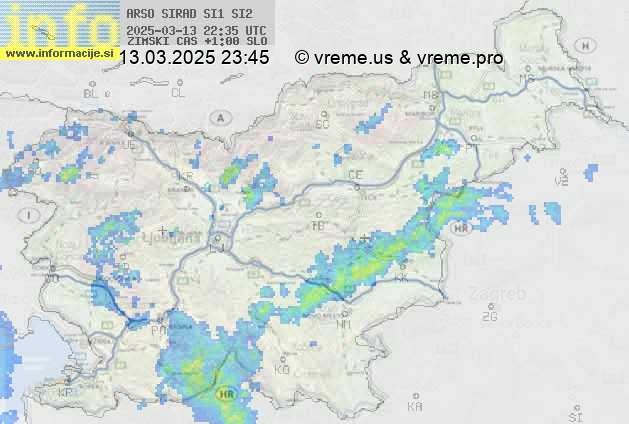 Radarska karta padavin