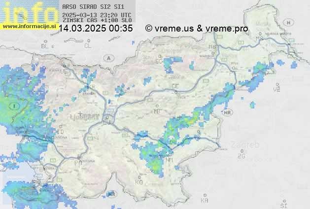 Radarska karta padavin