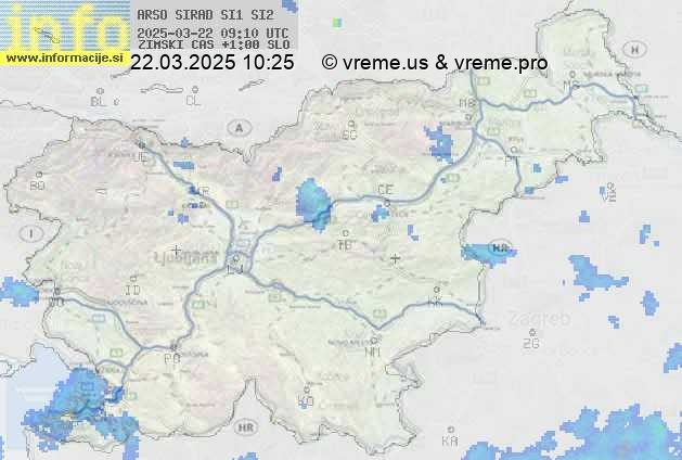 Radarska karta padavin