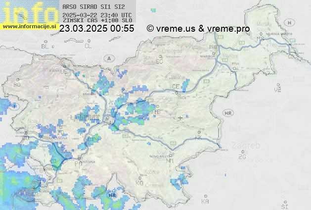 Radarska karta padavin