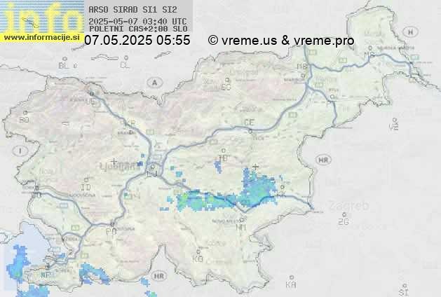 Radarska karta padavin
