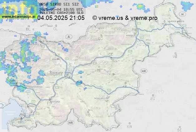 Radarska karta padavin