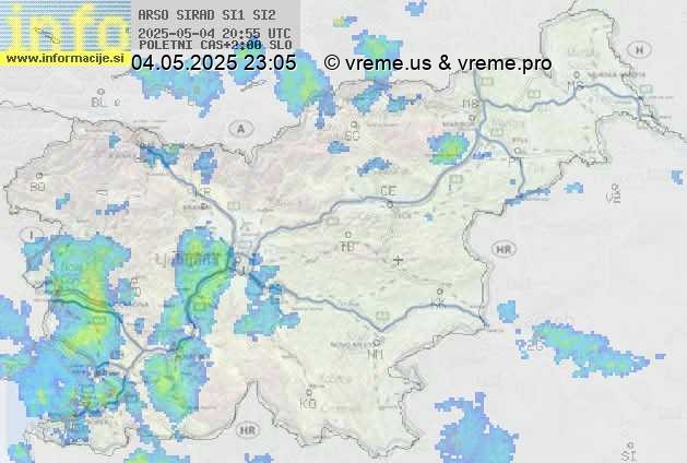 Radarska karta padavin