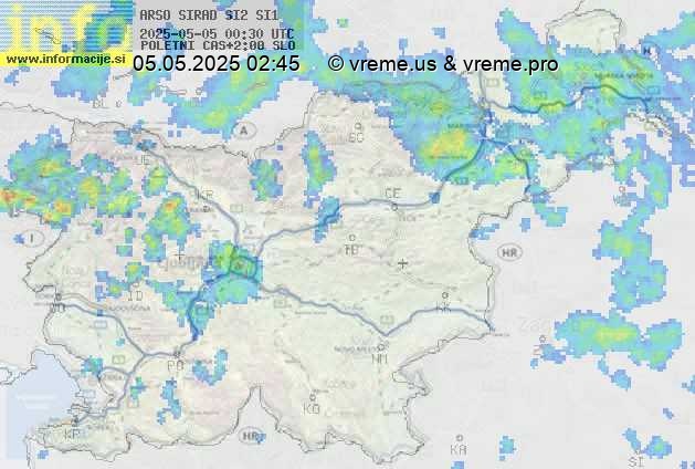 Radarska karta padavin
