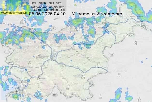 Radarska karta padavin