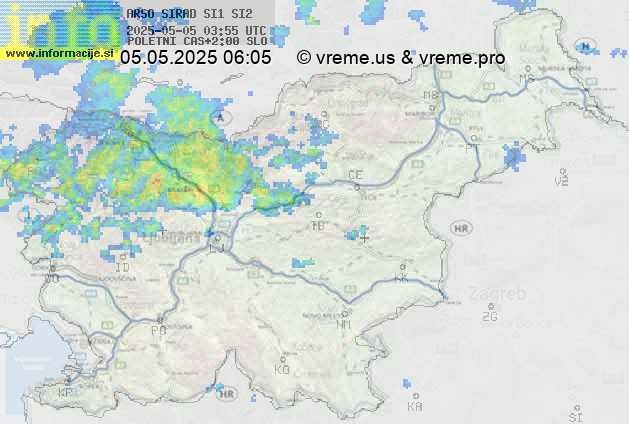 Radarska karta padavin