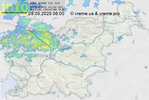 Radarska karta padavin