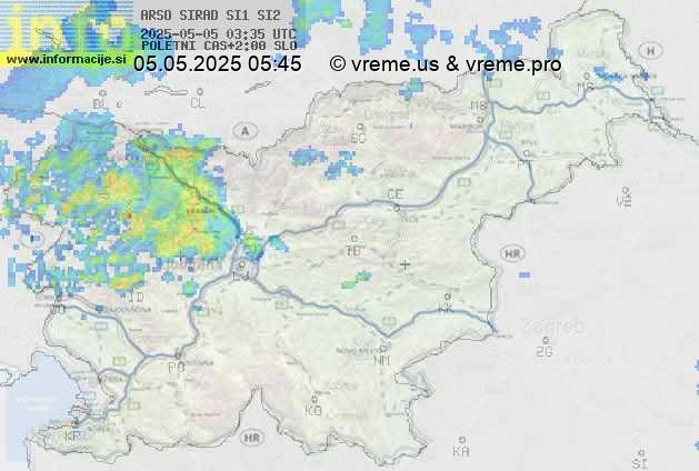 Radarska karta padavin