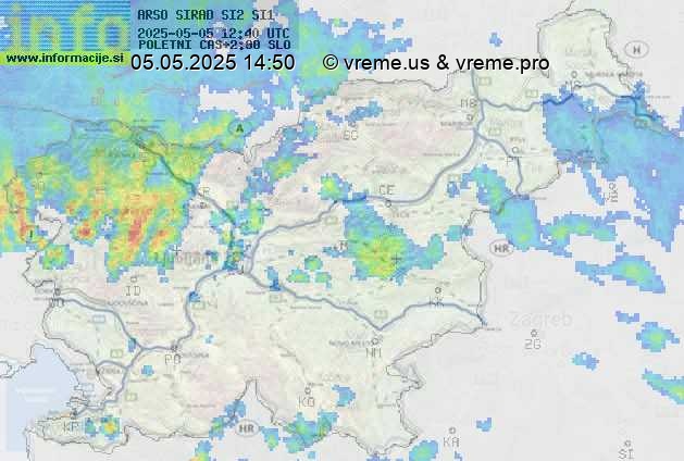 Radarska karta padavin