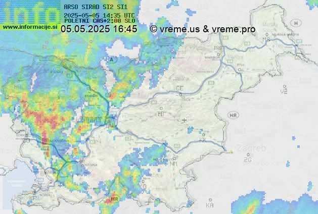 Radarska karta padavin