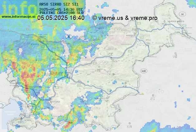 Radarska karta padavin