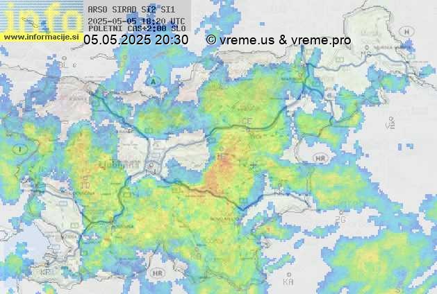 Radarska karta padavin