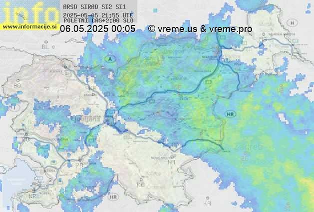 Radarska karta padavin