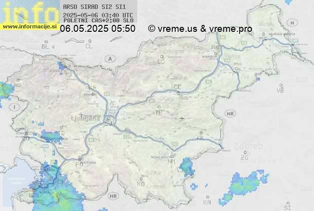 Radarska karta padavin