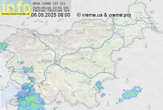 Radarska karta padavin