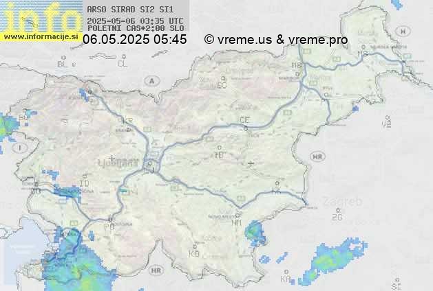 Radarska karta padavin