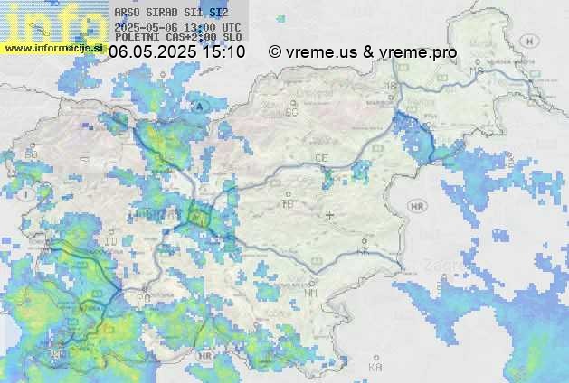 Radarska karta padavin
