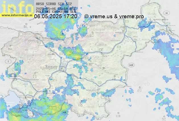 Radarska karta padavin