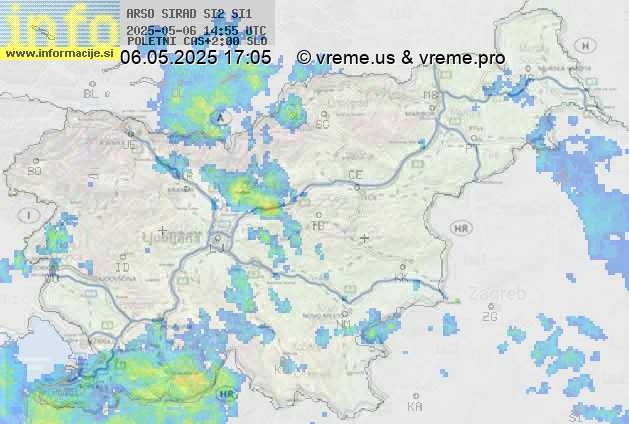 Radarska karta padavin