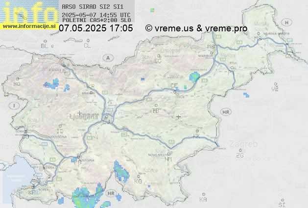 Radarska karta padavin