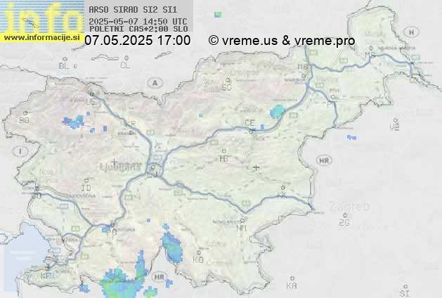 Radarska karta padavin
