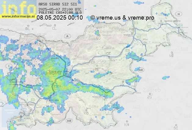 Radarska karta padavin