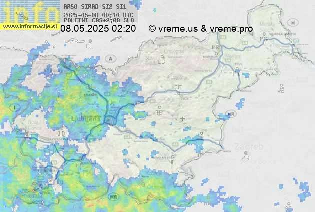 Radarska karta padavin