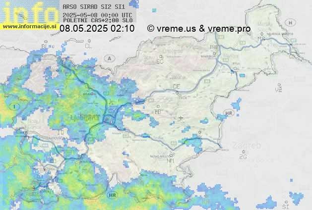 Radarska karta padavin