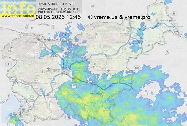 Radarska karta padavin