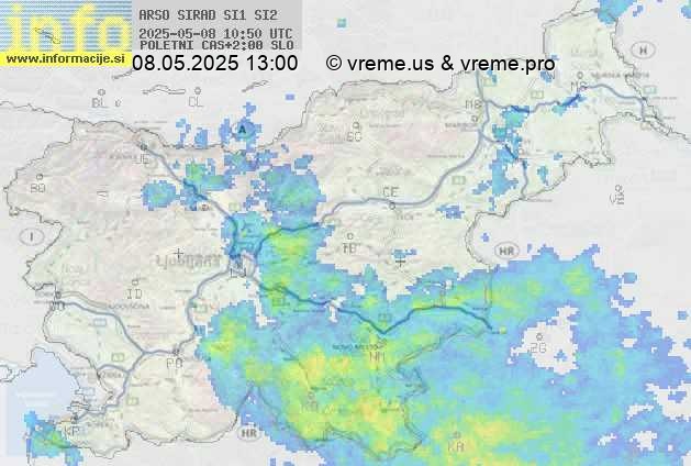 Radarska karta padavin