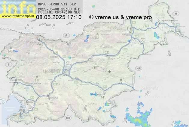 Radarska karta padavin