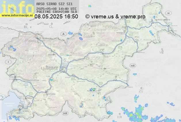 Radarska karta padavin