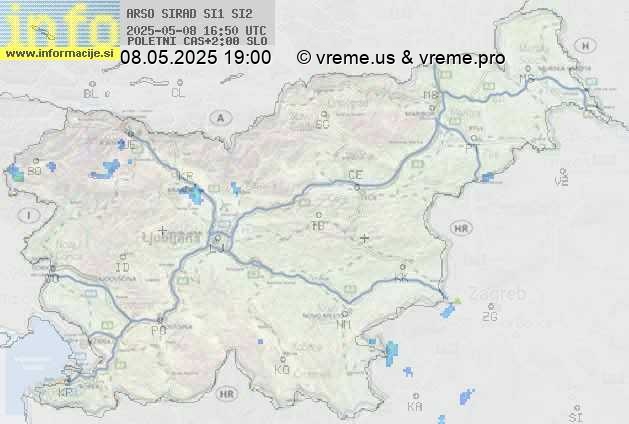 Radarska karta padavin
