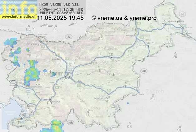 Radarska karta padavin