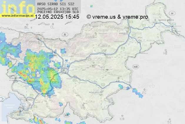 Radarska karta padavin